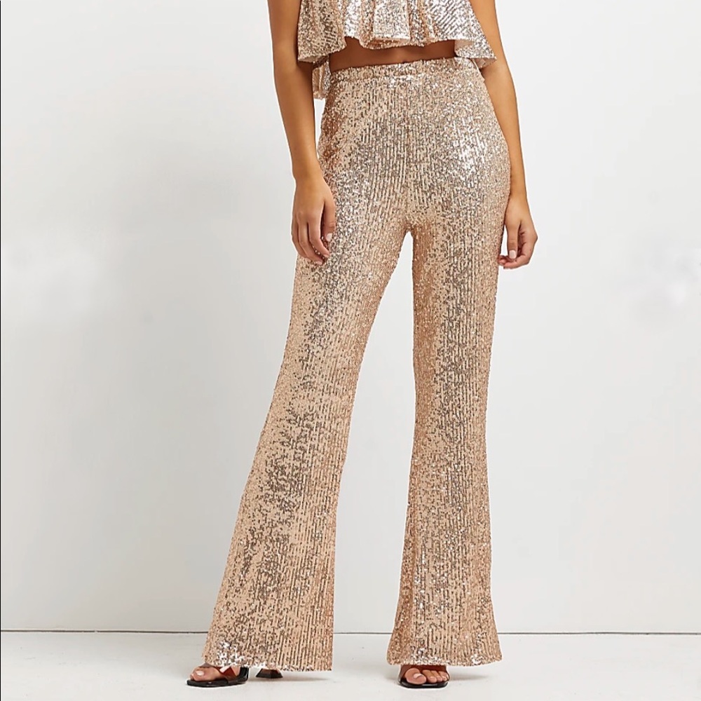 Altar’s State Sequin Flare Pants